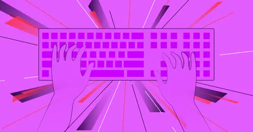 Person's-fingers-typing-really-fast-on-a-keyboard-to-increase-developer-velocity. 