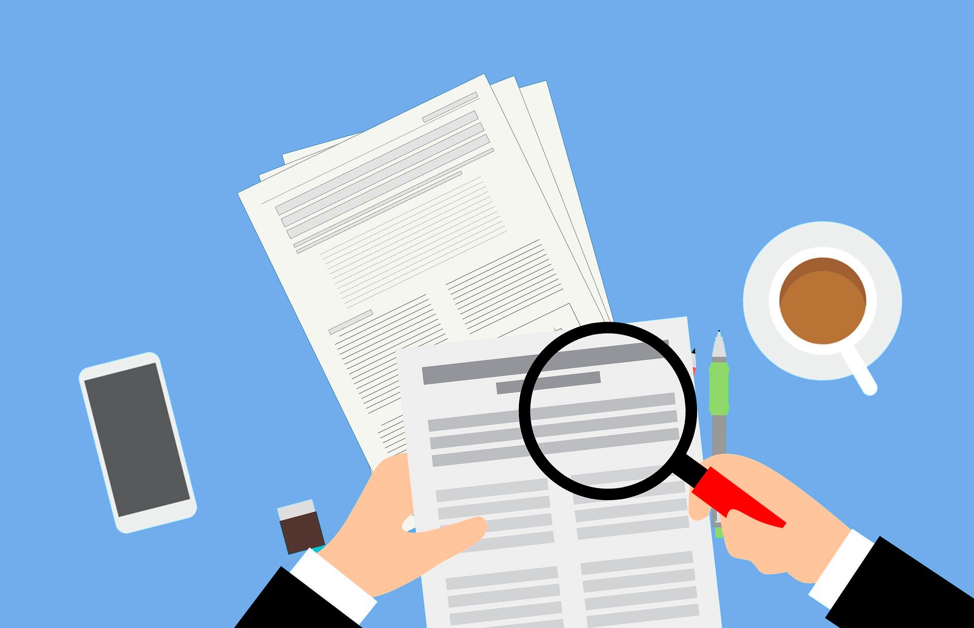 Illustrazione vettoriale contratti e bandi di gara