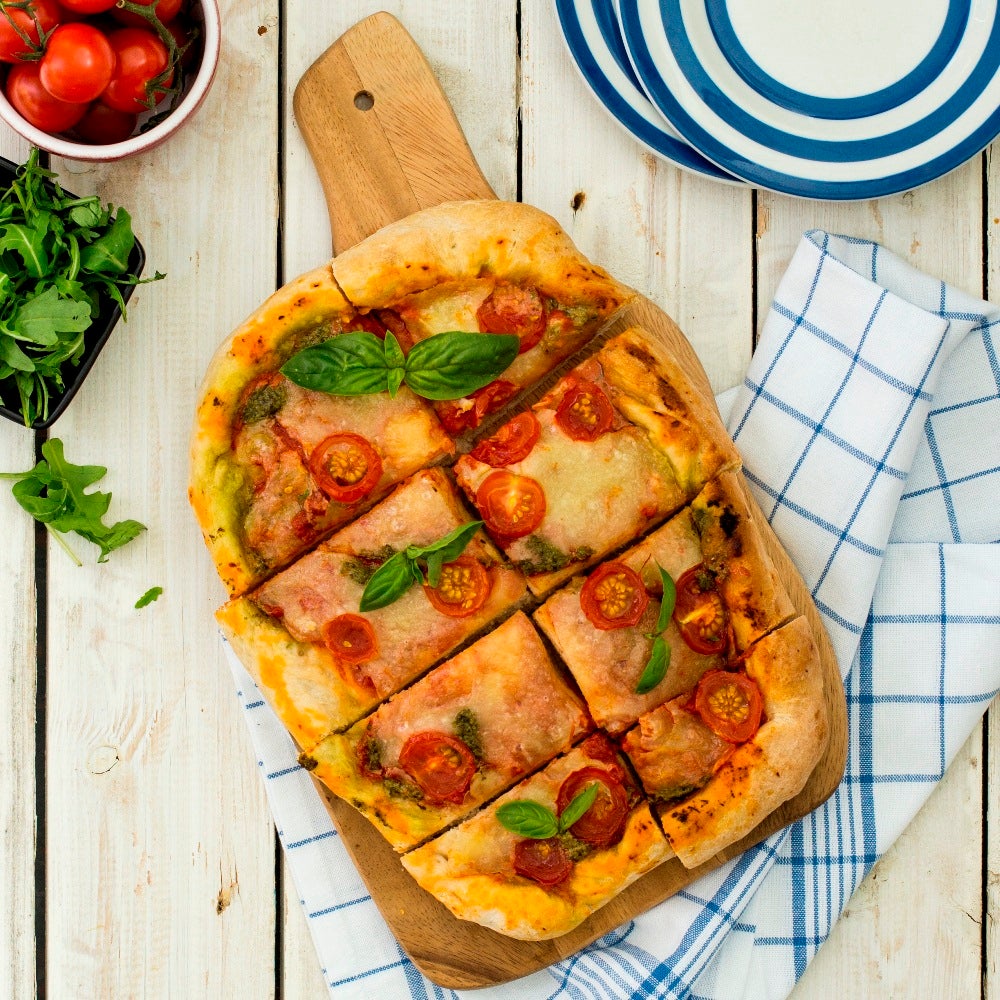 Mozzarella Tomato Basil Pizza