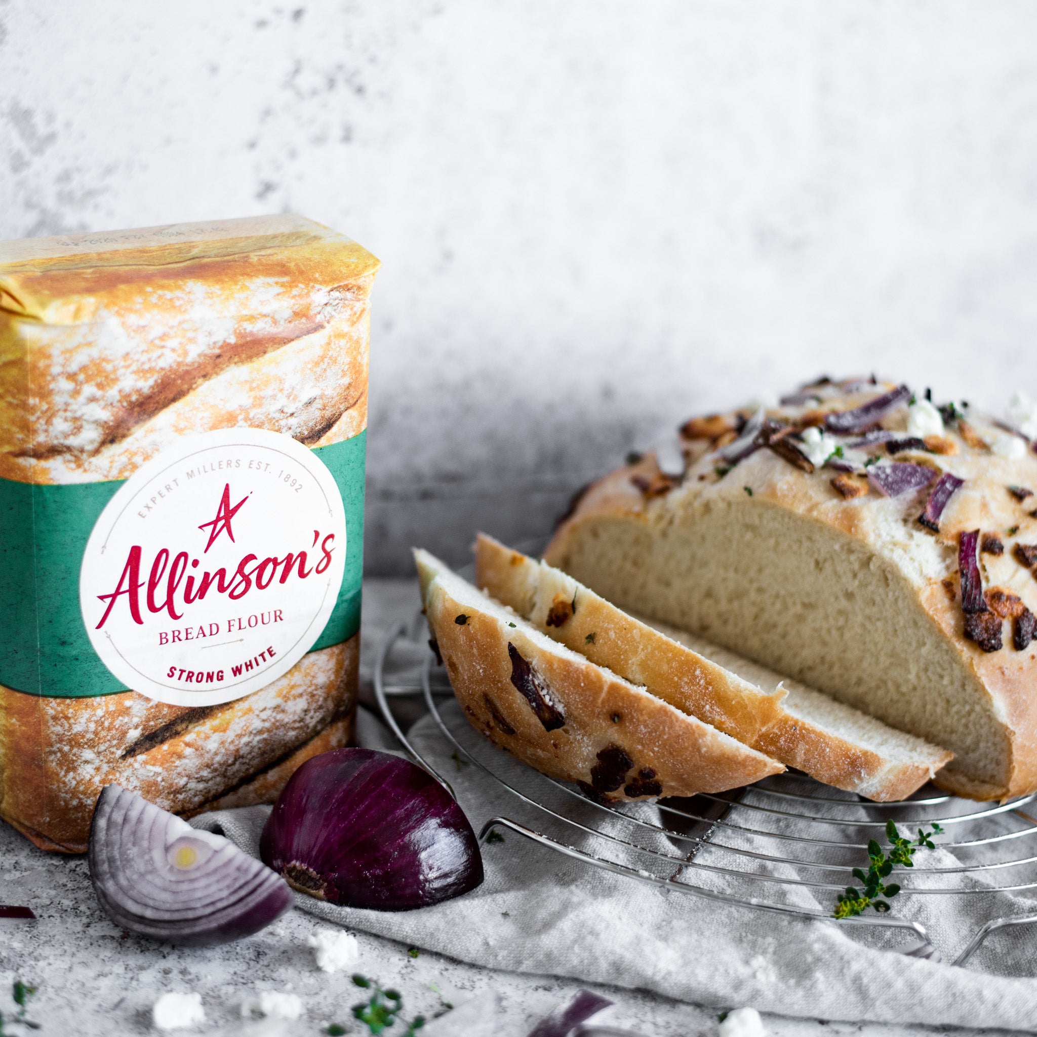 Goat's Cheese and Caramelised Onion Bread Recipe Baking Mad