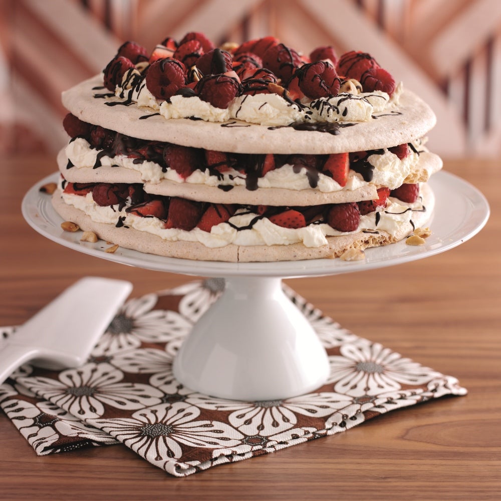 Hazelnut & Strawberry Vacherin Baking Mad