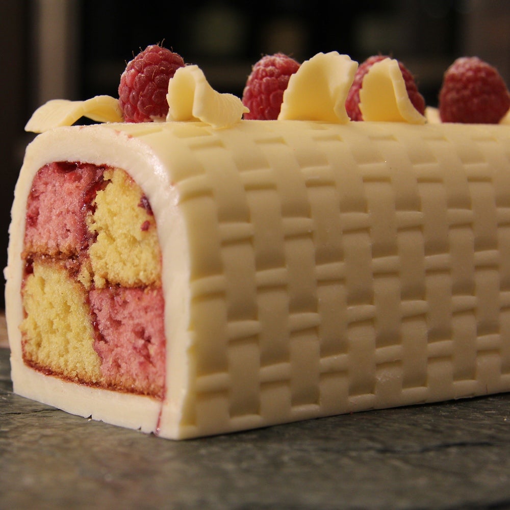 Easy Chocolate Battenberg Cake - Waiting for Blancmange