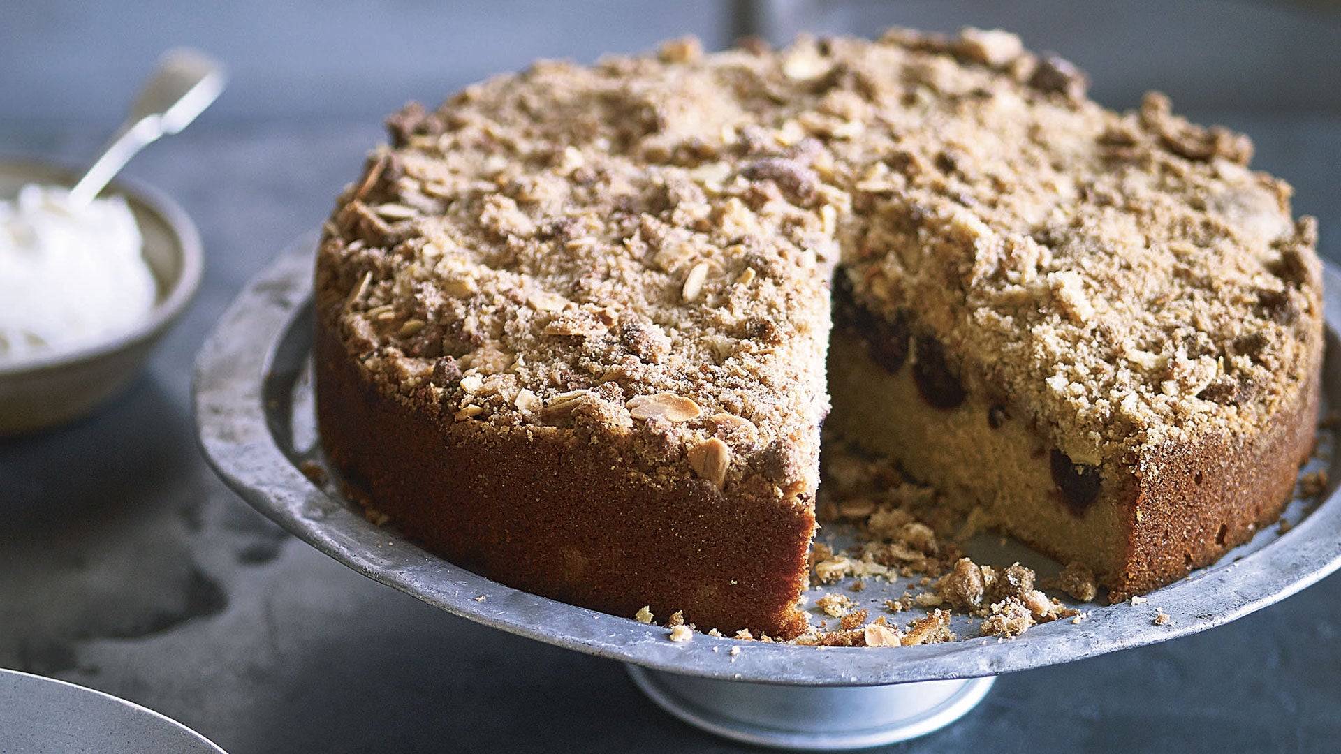 Cherry and Amaretti Crumble Cake Recipe