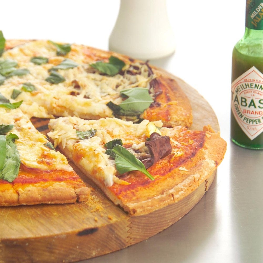 Double cheese crispy base pizza Baking Mad