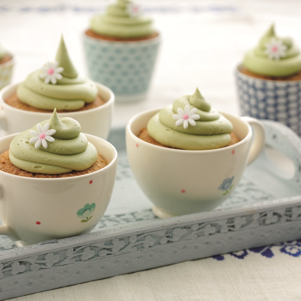 Matcha green tea cupcakes Baking Mad