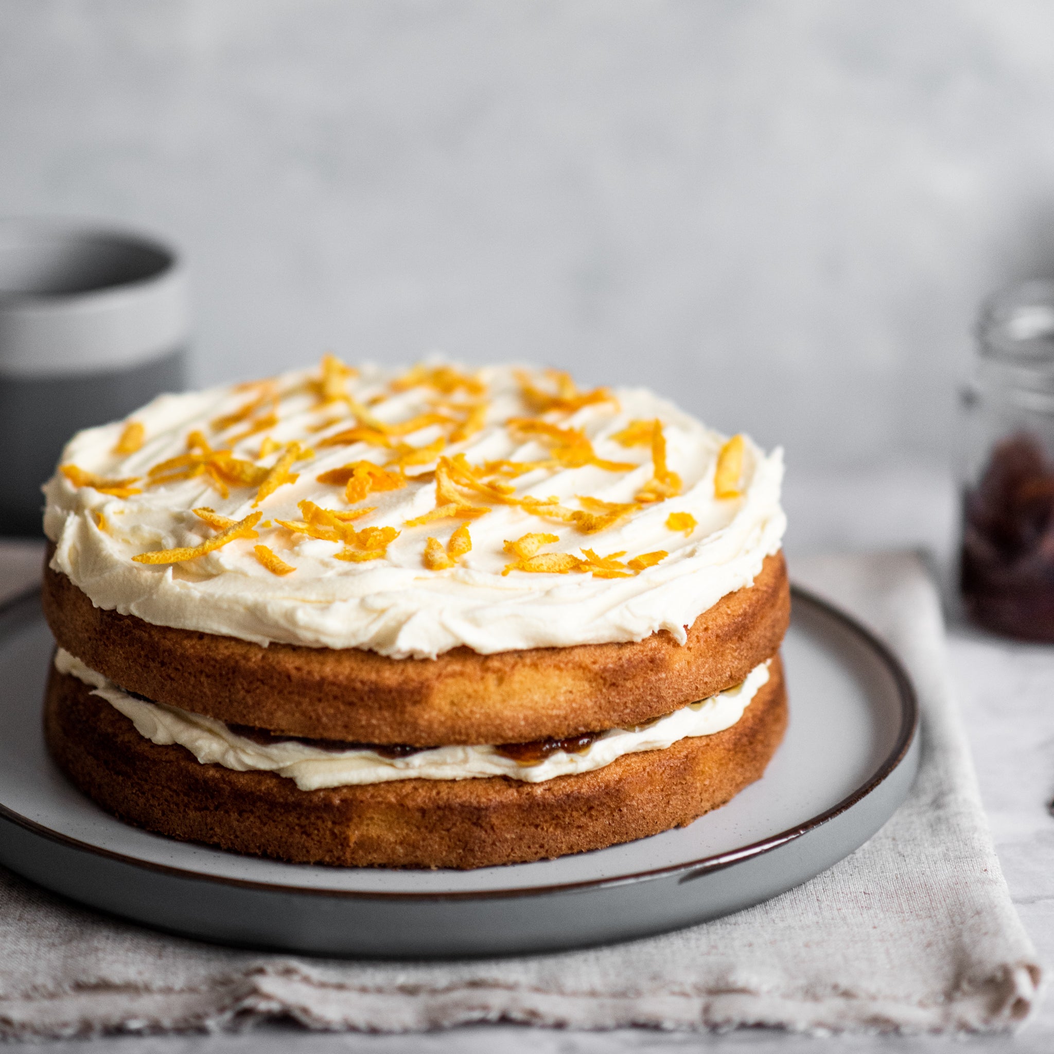 Layered Marmalade Cake Recipe | How to Make Layered Marmalade Cake ...