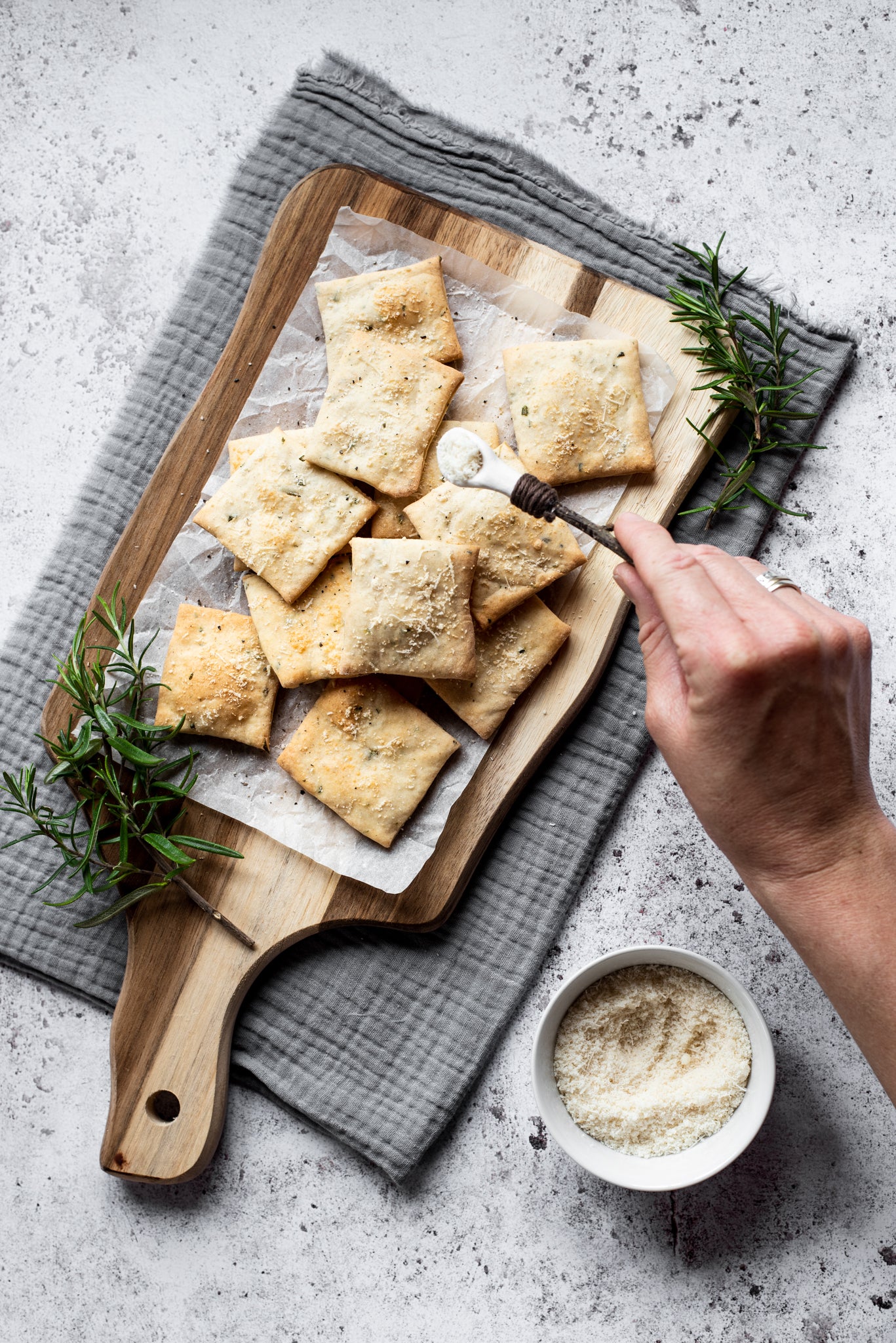 Rosemary & Parmesan Crackers Recipe How to Make Rosemary & Parmesan