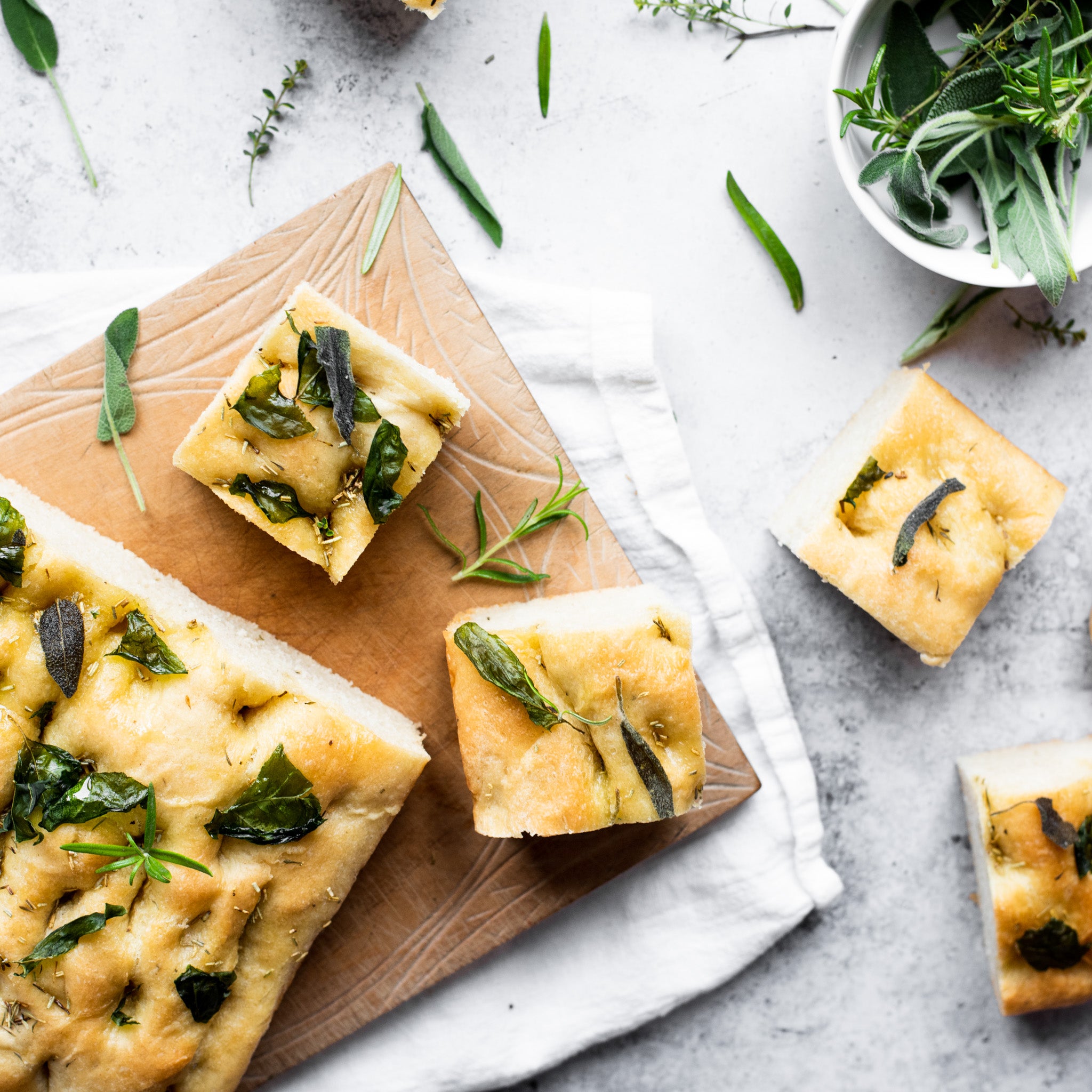 Herb Focaccia Recipe How to Make Herb Focaccia