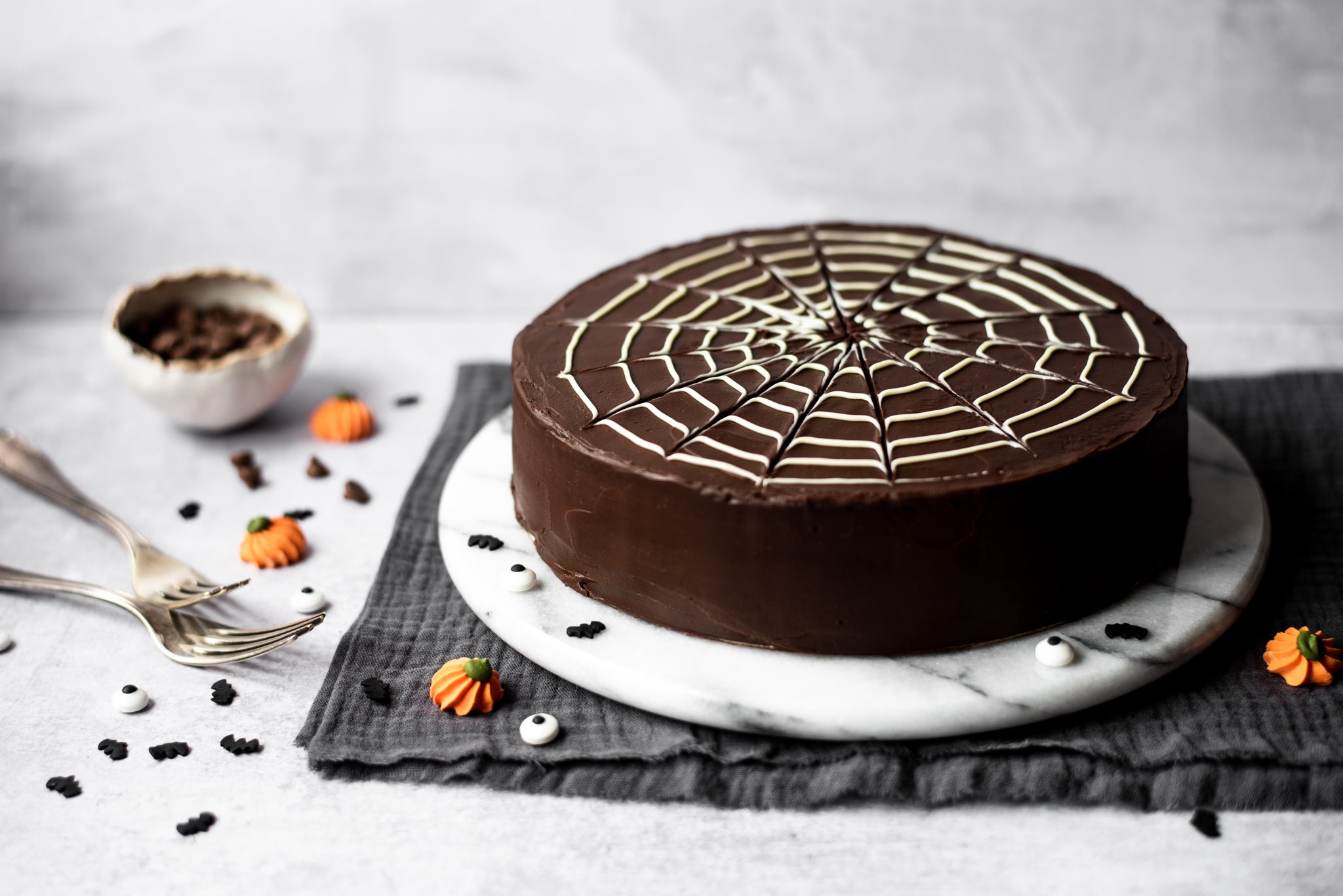 Spider Web Cake | Easy Halloween Cakes - Spices N Flavors