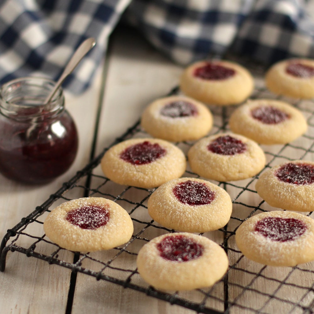 Raspberry Jam Biscuits How To Make Jam Biscuits Baking Mad