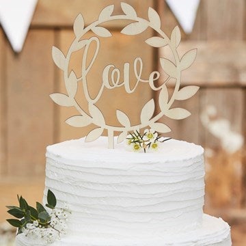Three tier white wedding cake with brown writing and burla… | Flickr