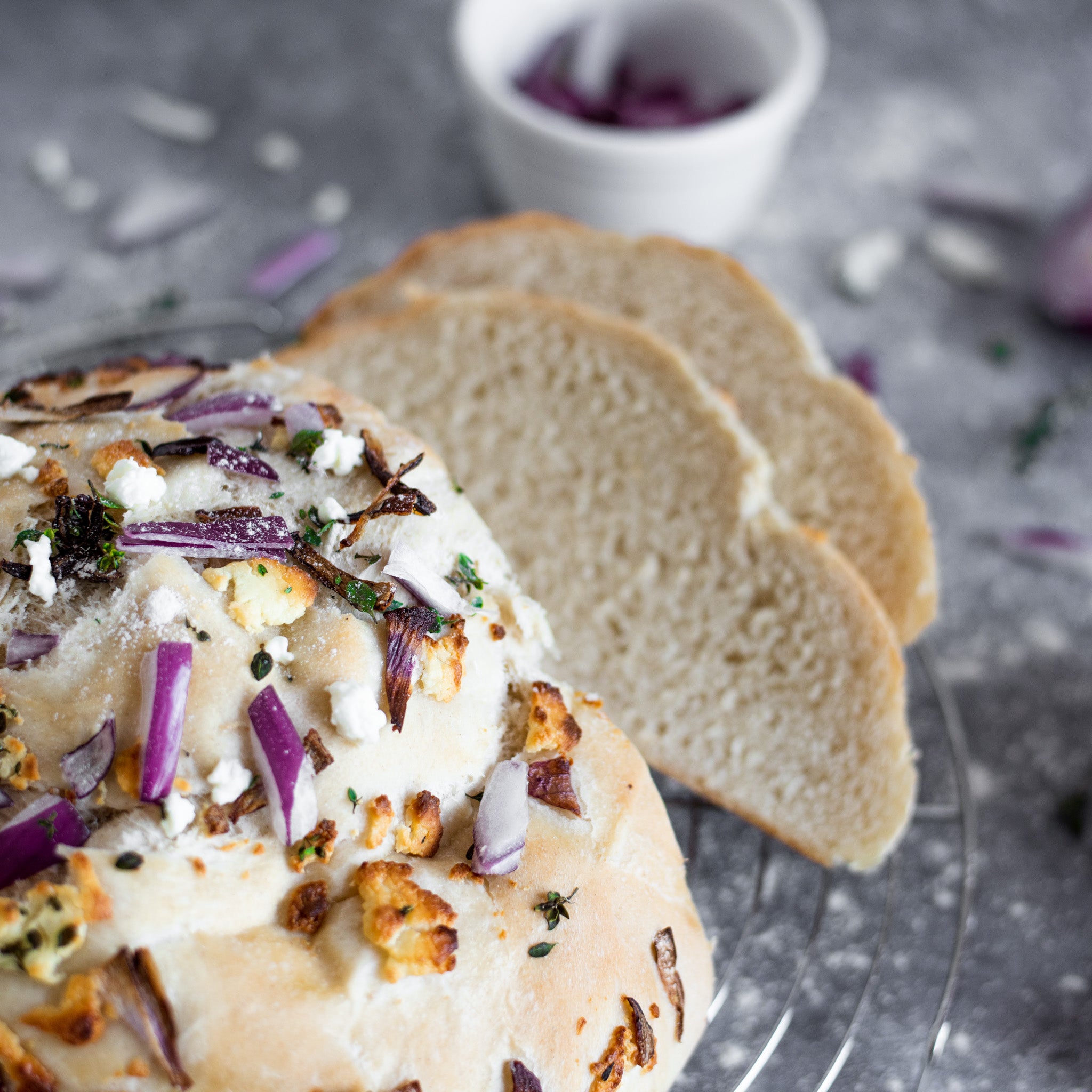 Goat's Cheese and Caramelised Onion Bread Recipe Baking Mad