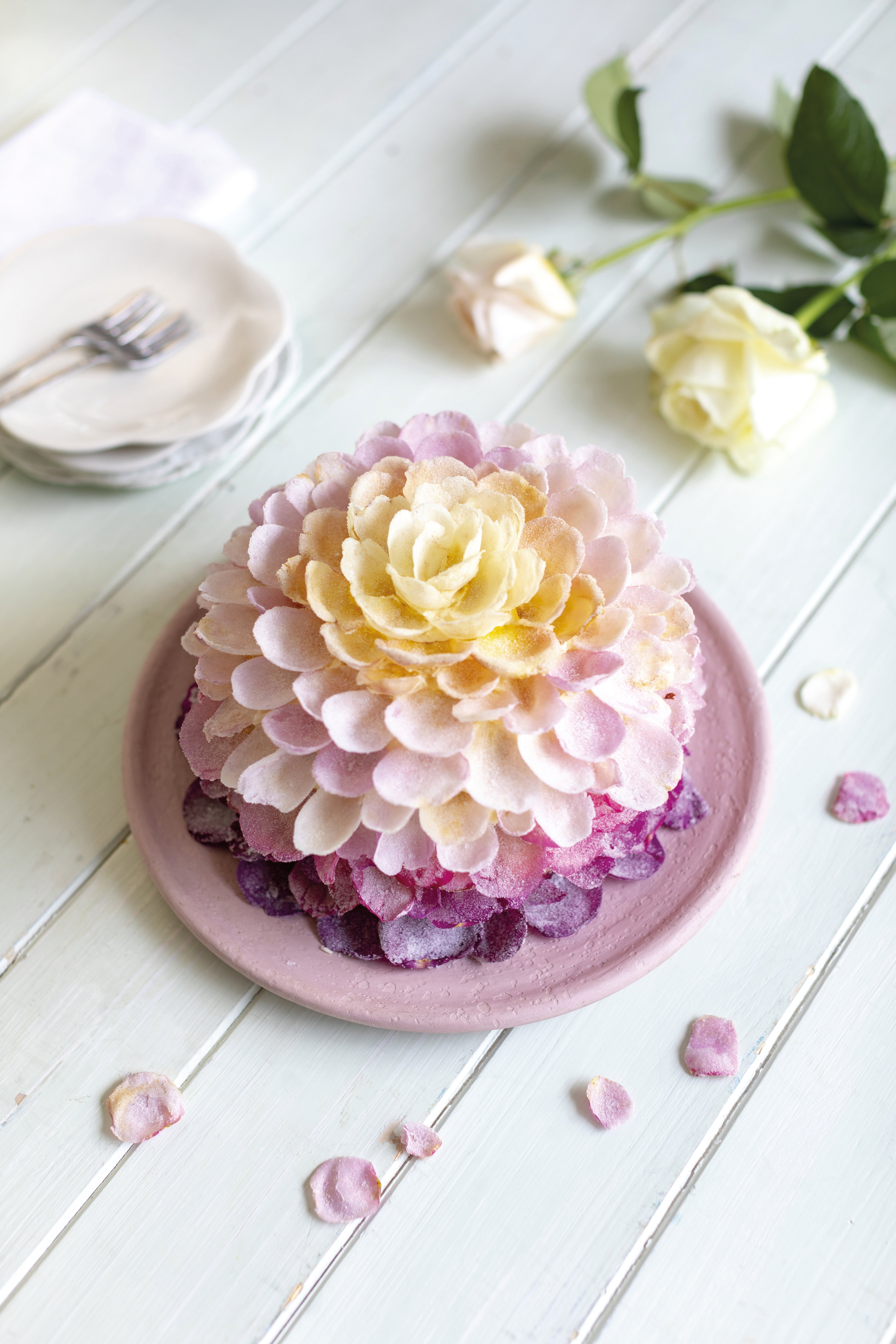 Rose and Lychee Cake Recipe How to Make Rose and Lychee Cake