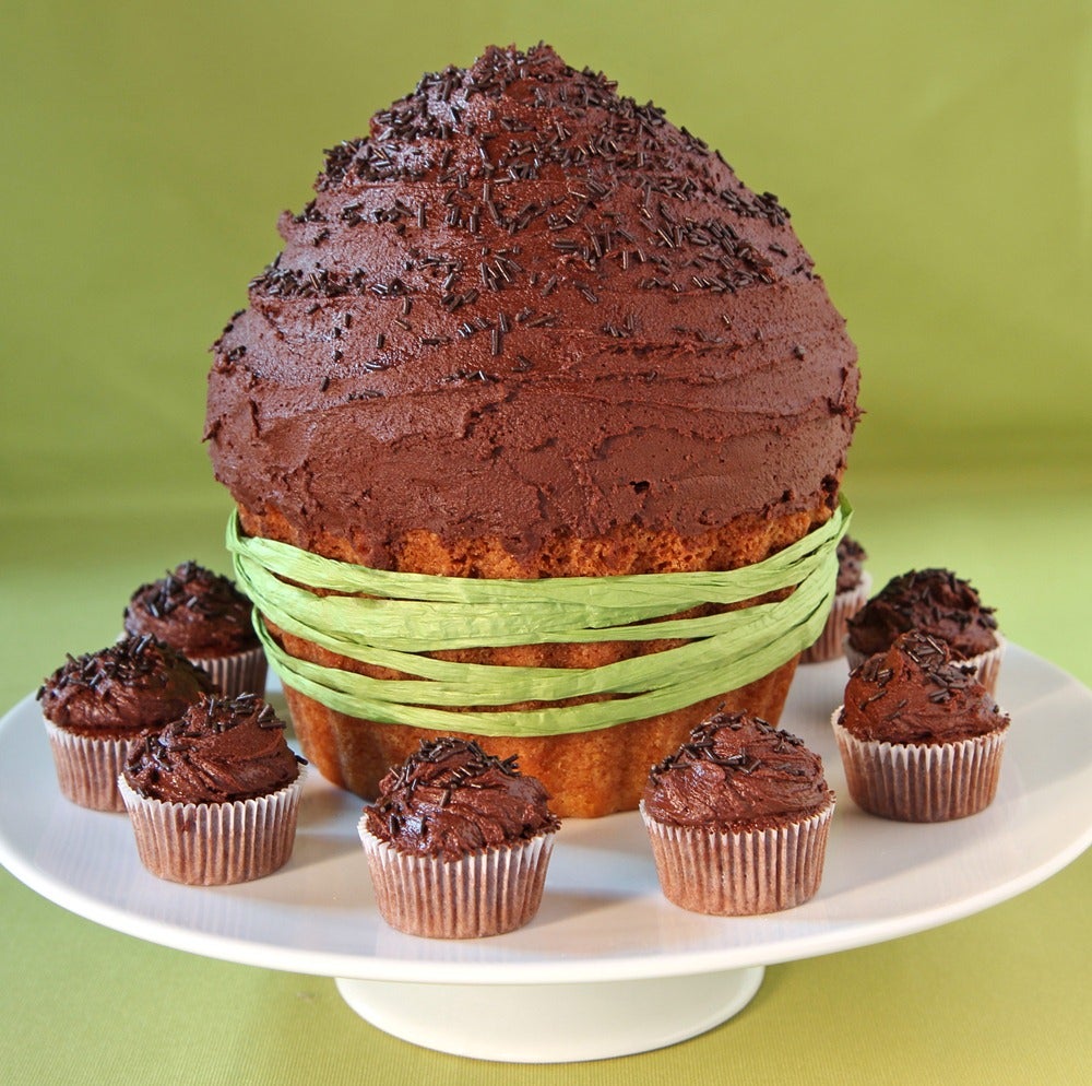 How to Make a Giant Cupcake Cake  Giant cupcake cakes, Cupcake cakes, Giant  cupcakes