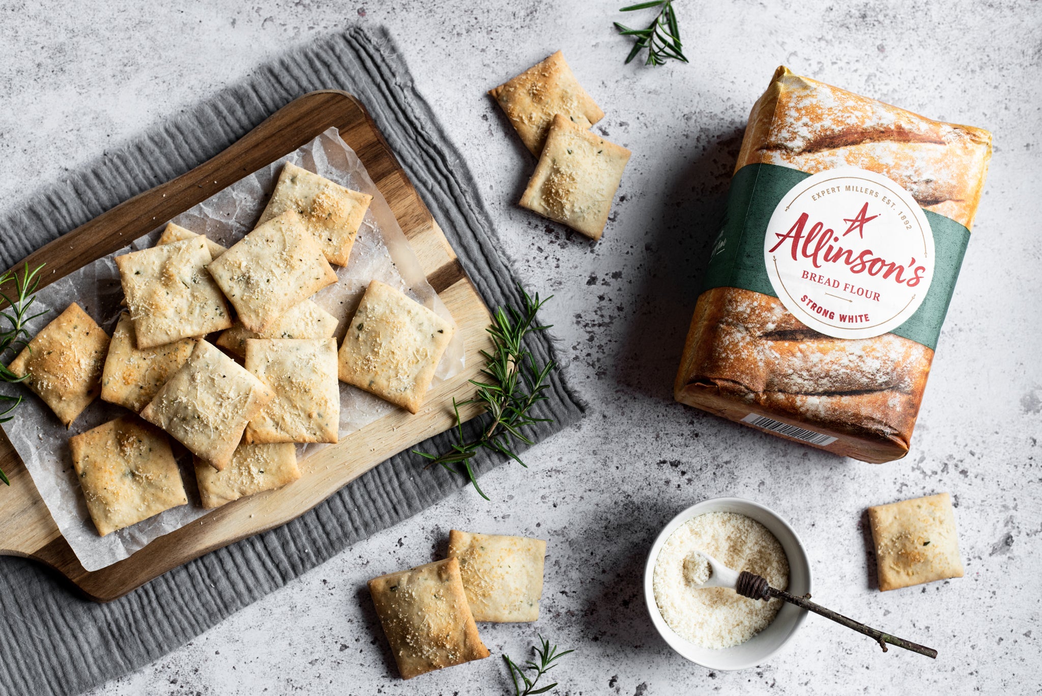 Rosemary & Parmesan Crackers Recipe How to Make Rosemary & Parmesan