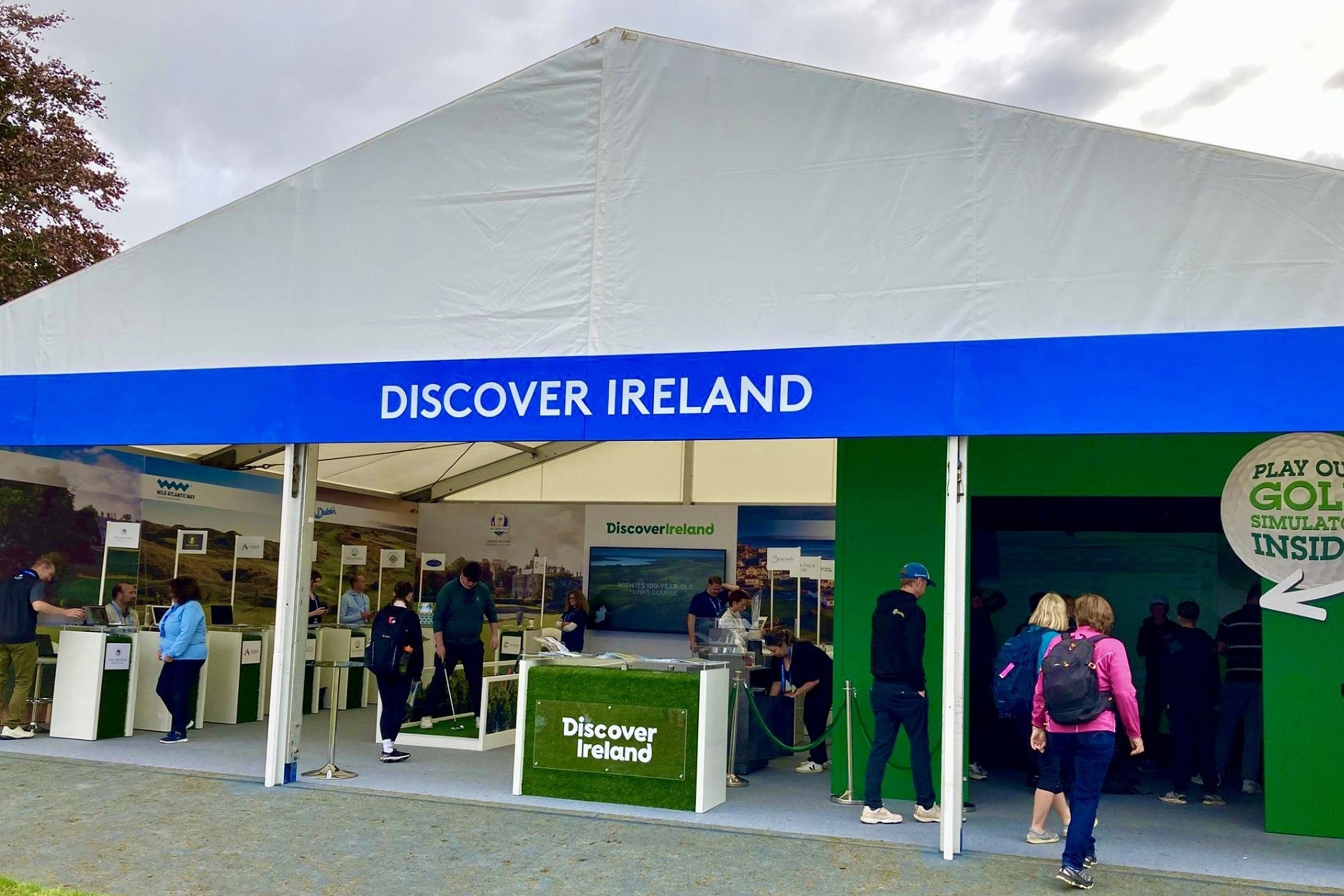 Discover Ireland tent at Irish Open