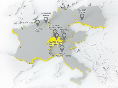 SF-Filter europäisches Logistiknetzwerk Karte