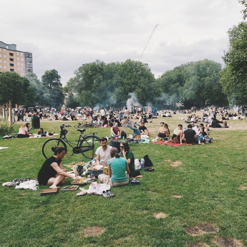 people at a festival