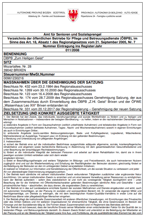 BRIXEN: ÖBPB Zum Heiligen Geist"