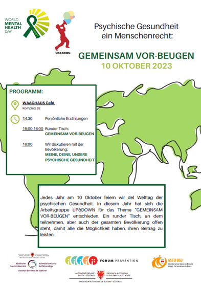 Weltgesundheitstag für psychische Gesundheit 2023 - Plakat