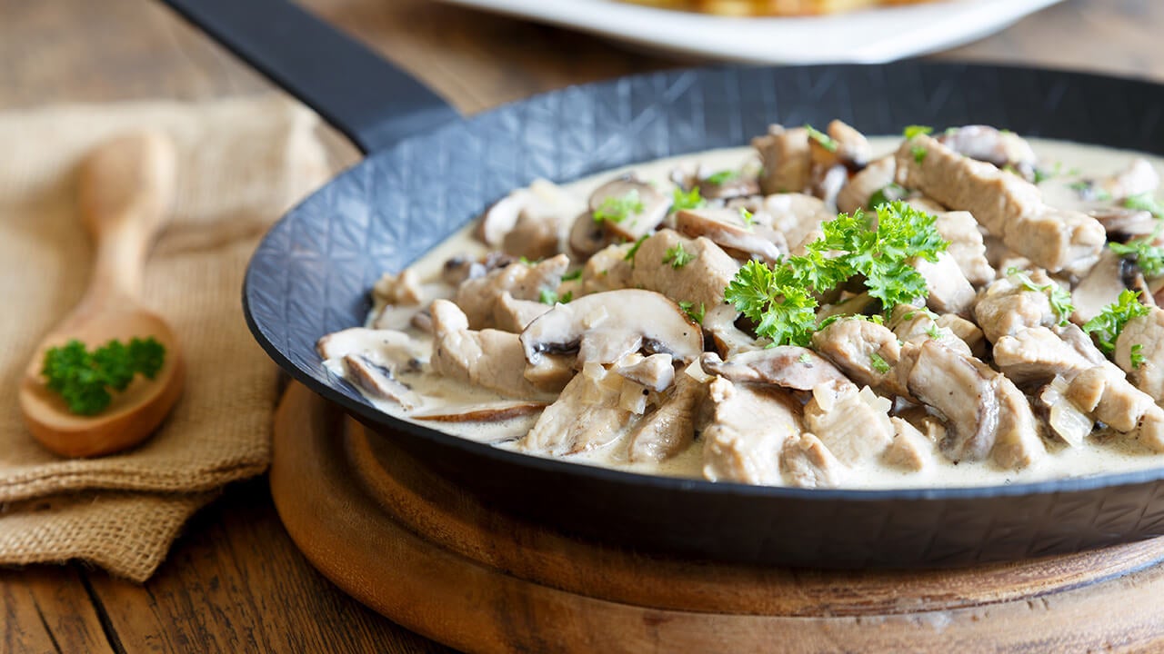 Émincé en sauce à la crème