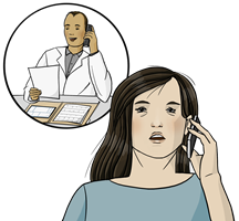 Bei Fragen zur Gesundheit können Sie auch den ärztlichen Bereitschafts·dienst anrufen.