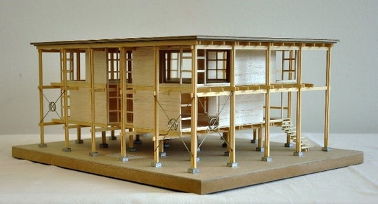 Aufbau eines Modells im Projektatelier