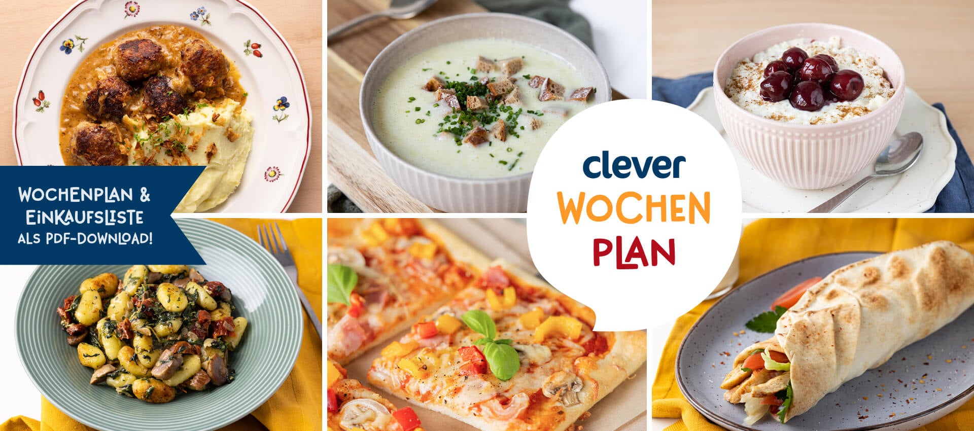 Gerichte für die kommende Woche