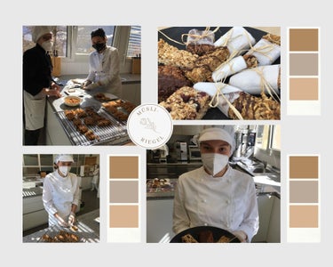 Herstellung von Müsliriege.