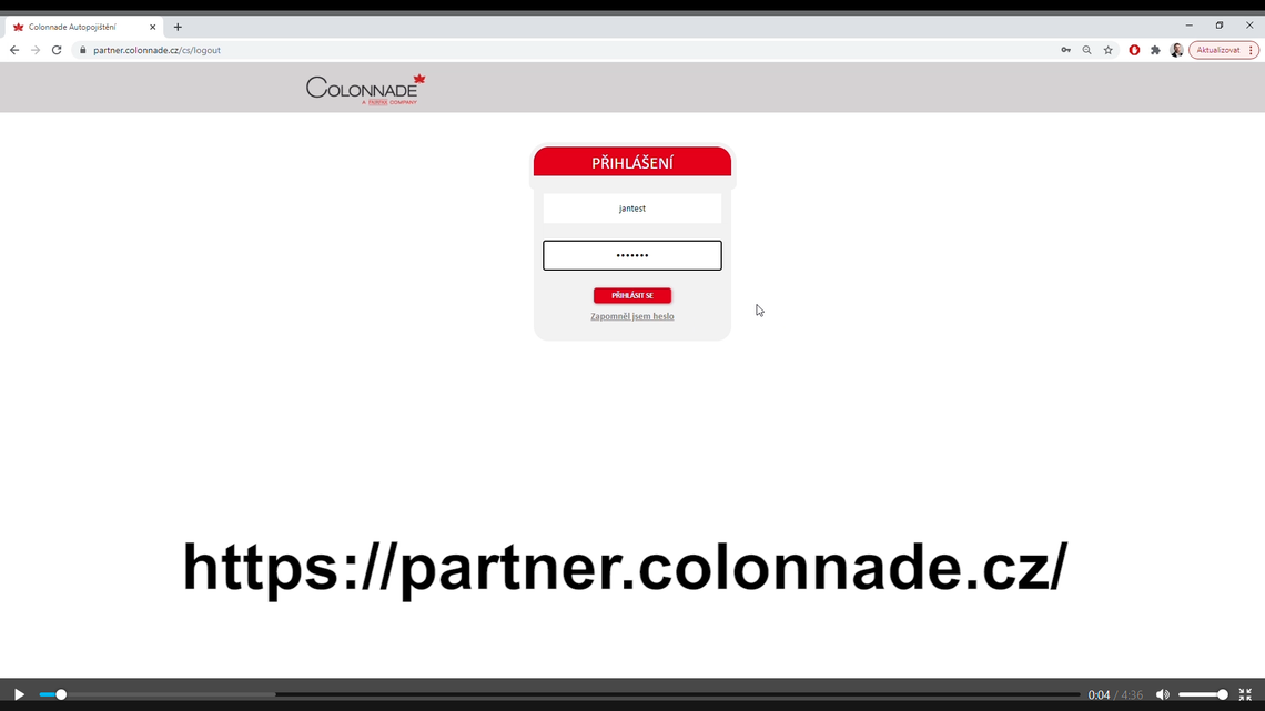 Snímek obrazovky počítače