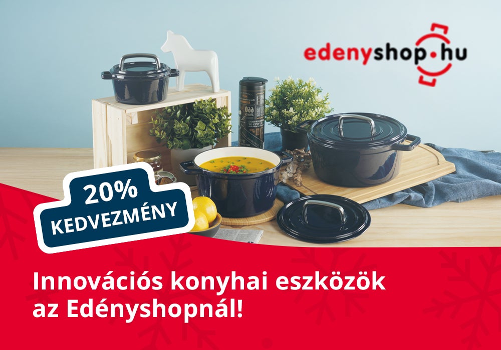 Edények és serpenyők egy csoportja az asztalon