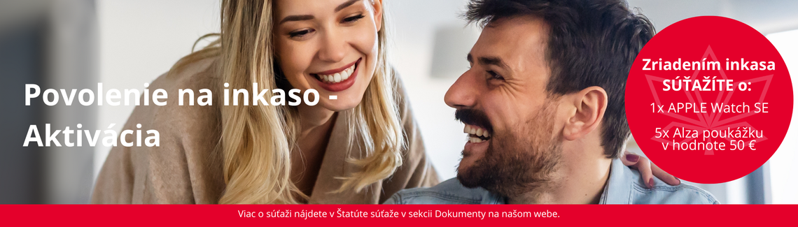 Muž a žena si aktivujú inkaso