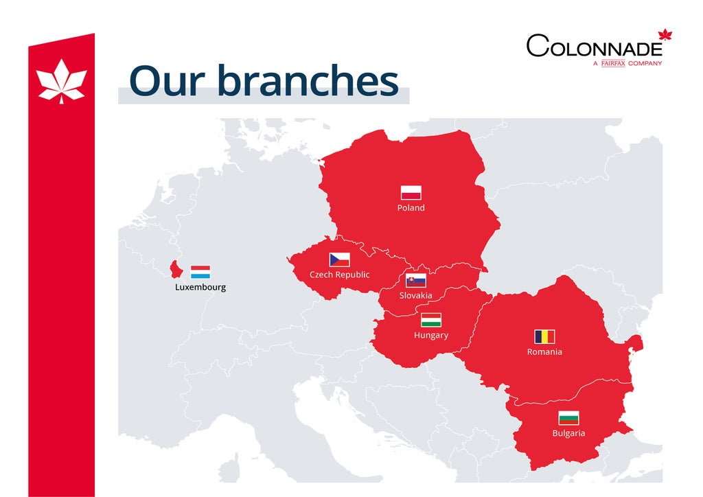 A map of europe with red and white flags