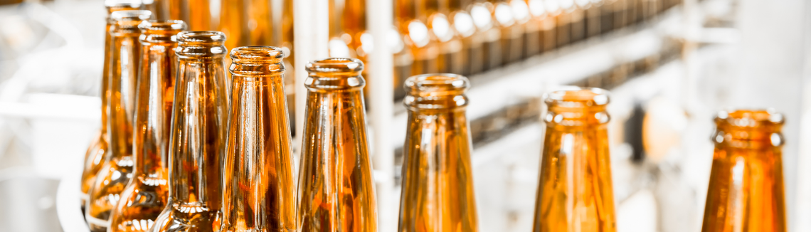 Detail sklenenej fľaše