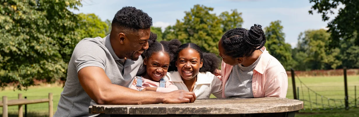 Family in a park