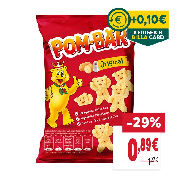 "КЕШБЕК В BILLA CARD
ОТСТЪПКА: -29%
НОВА ЦЕНА: 0,89 €
СТАРА ЦЕНА: 1,27 €"
