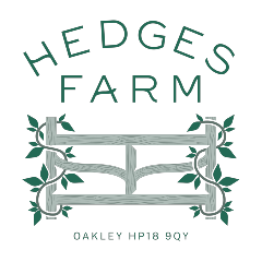 Hedges Farm logo for the new homes development in Oakley, Buckinghamshire.