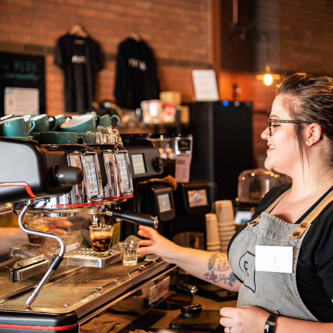 photo of someone making a coffee 
