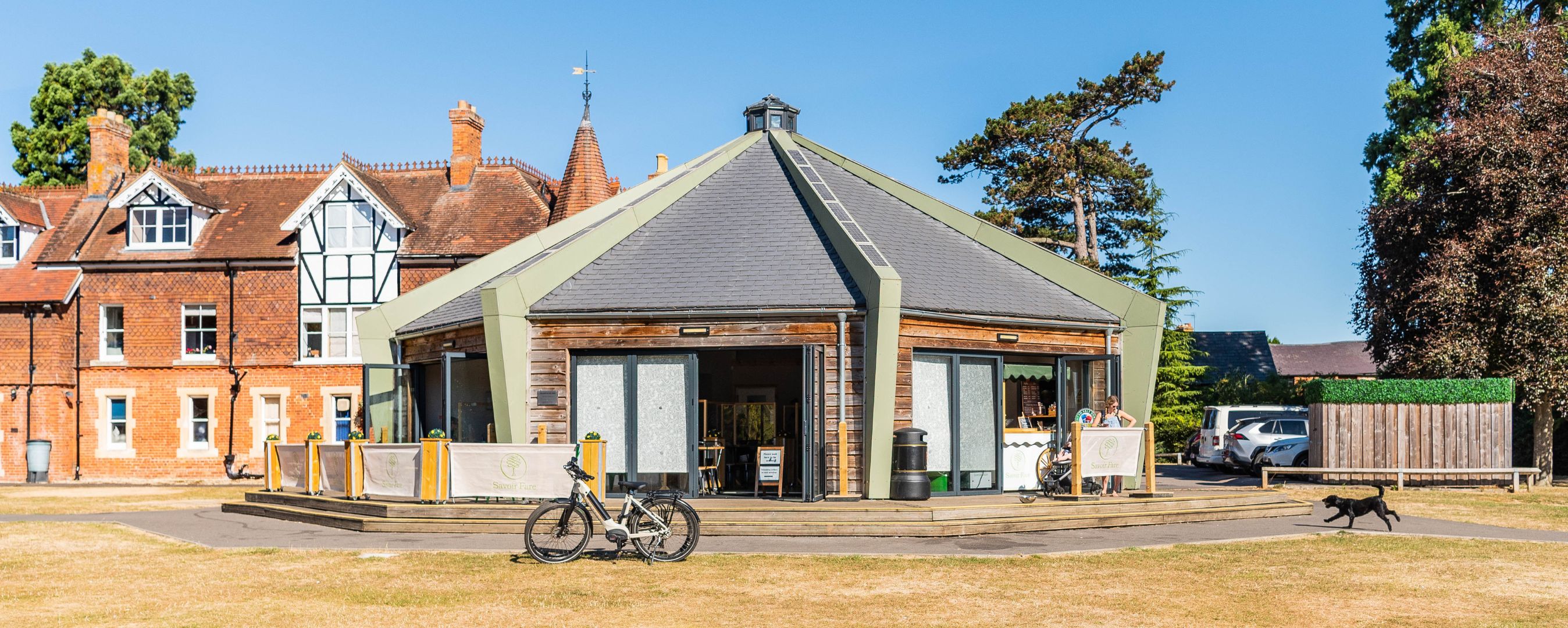 outside of Savoir faire in park 