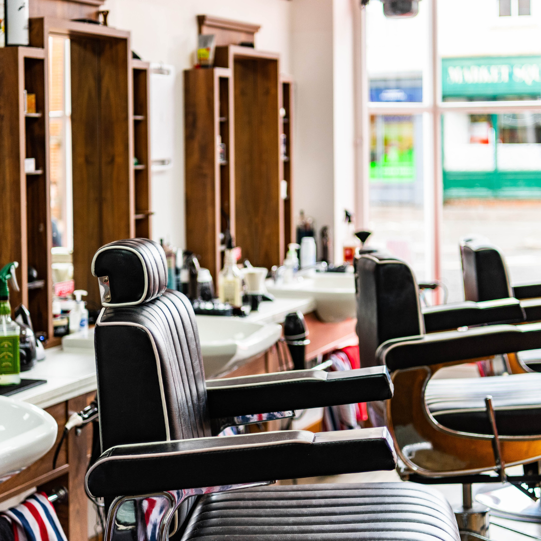 photo of a barber chair 