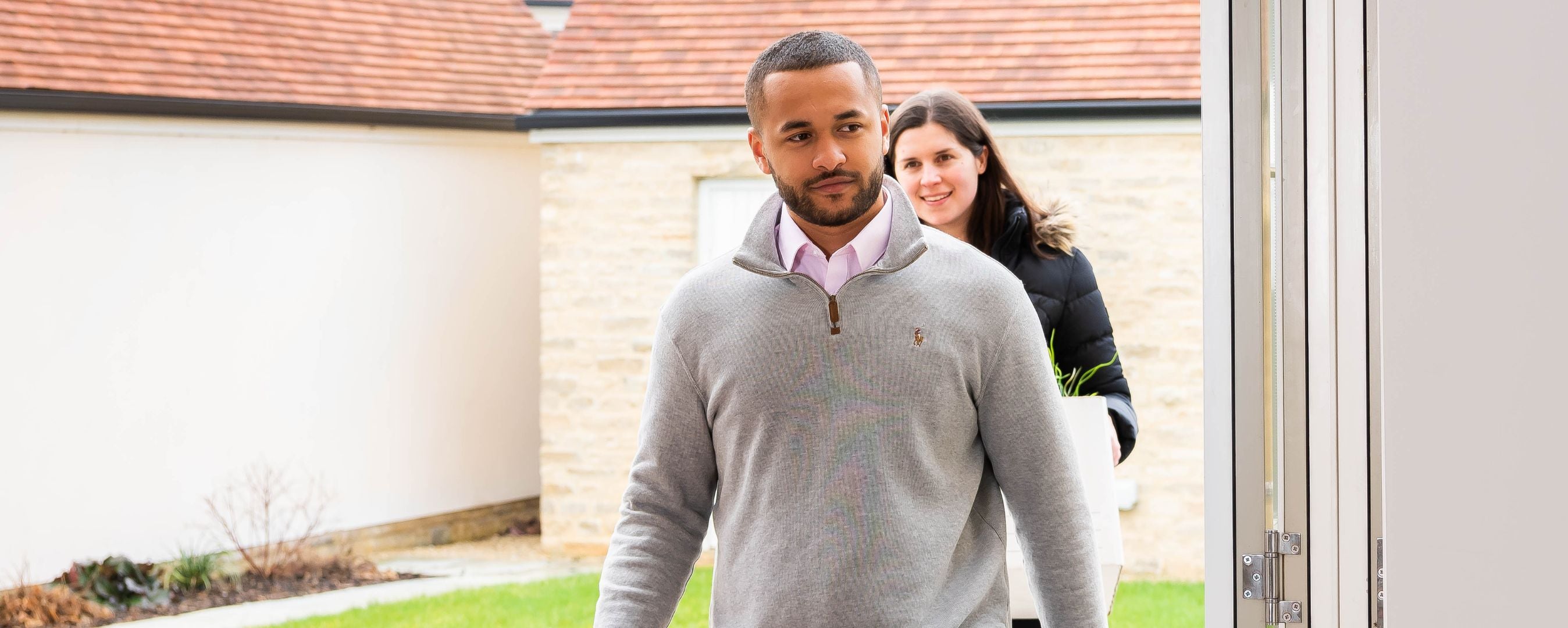 photo of someone walking in a house 