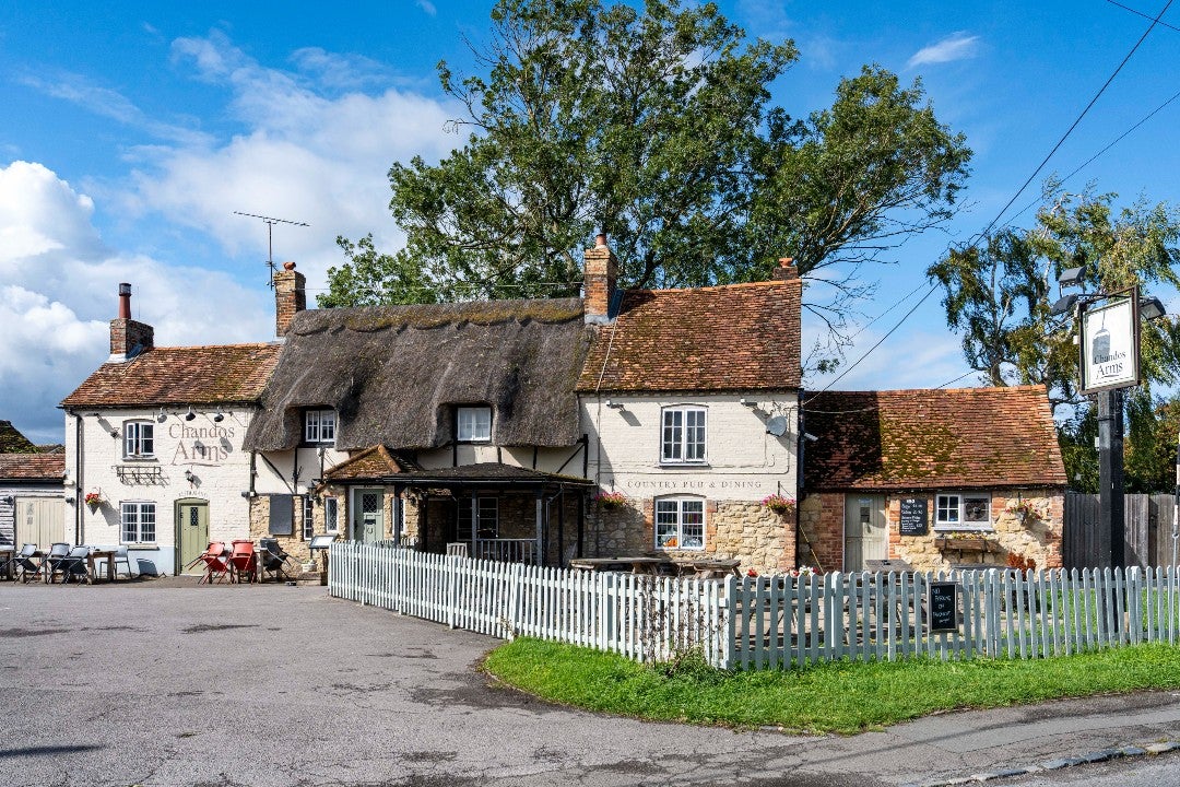 The Chandos Arms, the community-owned village pub in Oakley, Buckinghamshire.