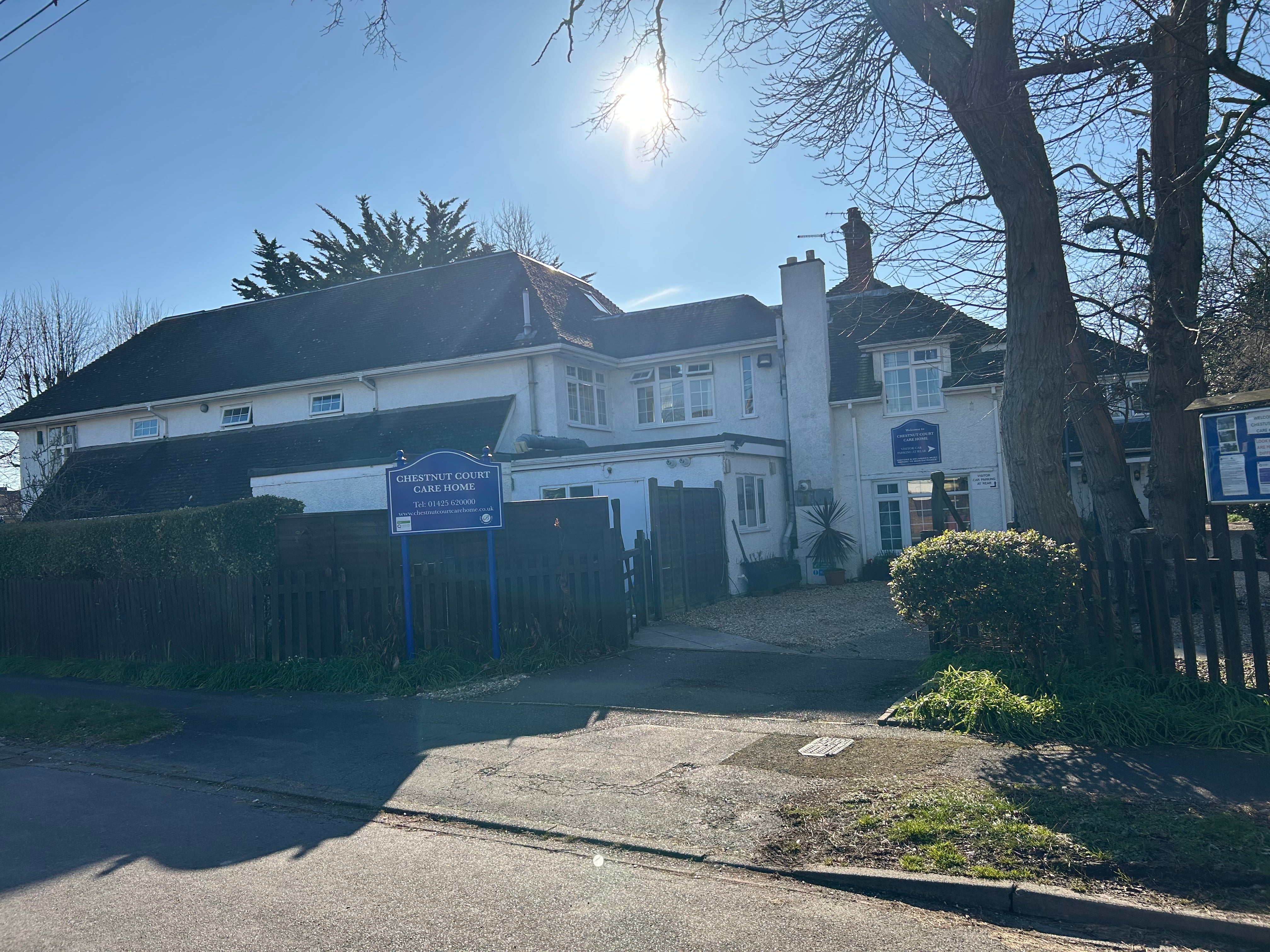 Chestnut Court care home in New Milton, Hampshire. 