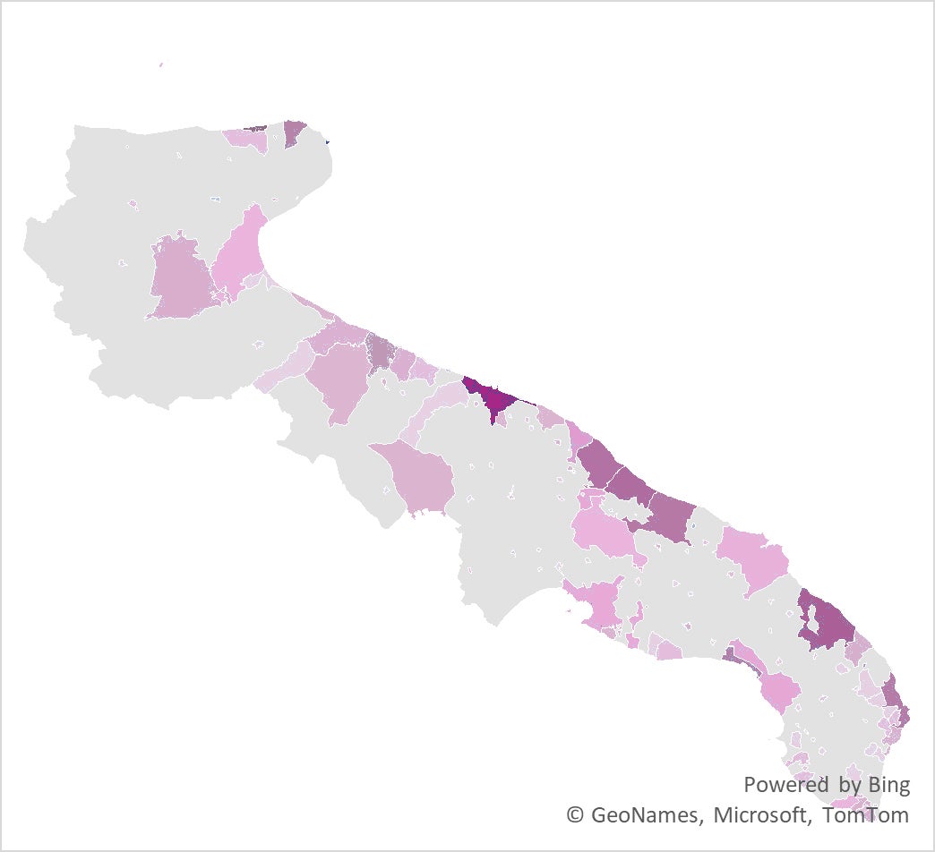 Puglia blog - Heat map