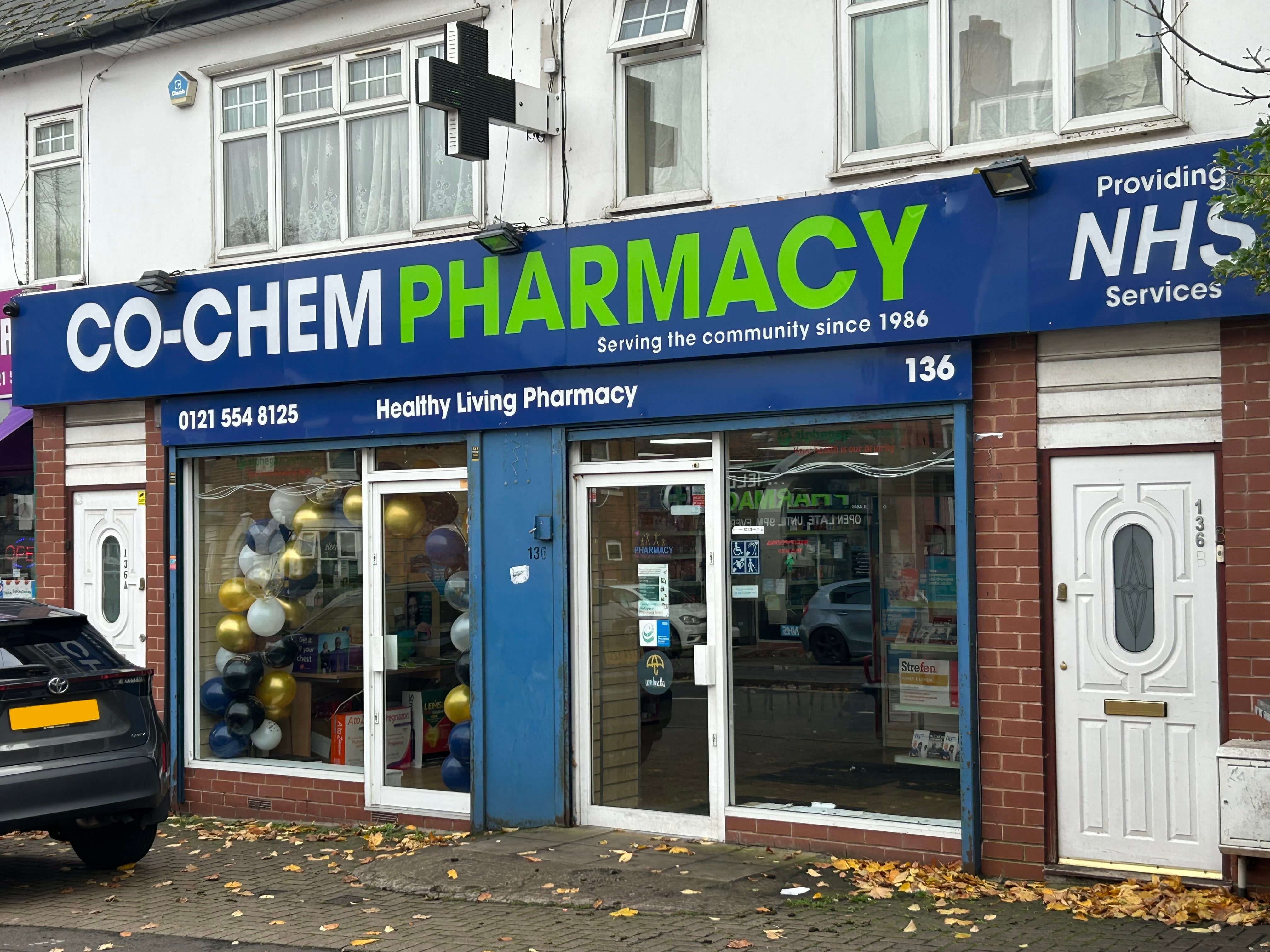 Co-Chem Pharmacy in Birmingham.
