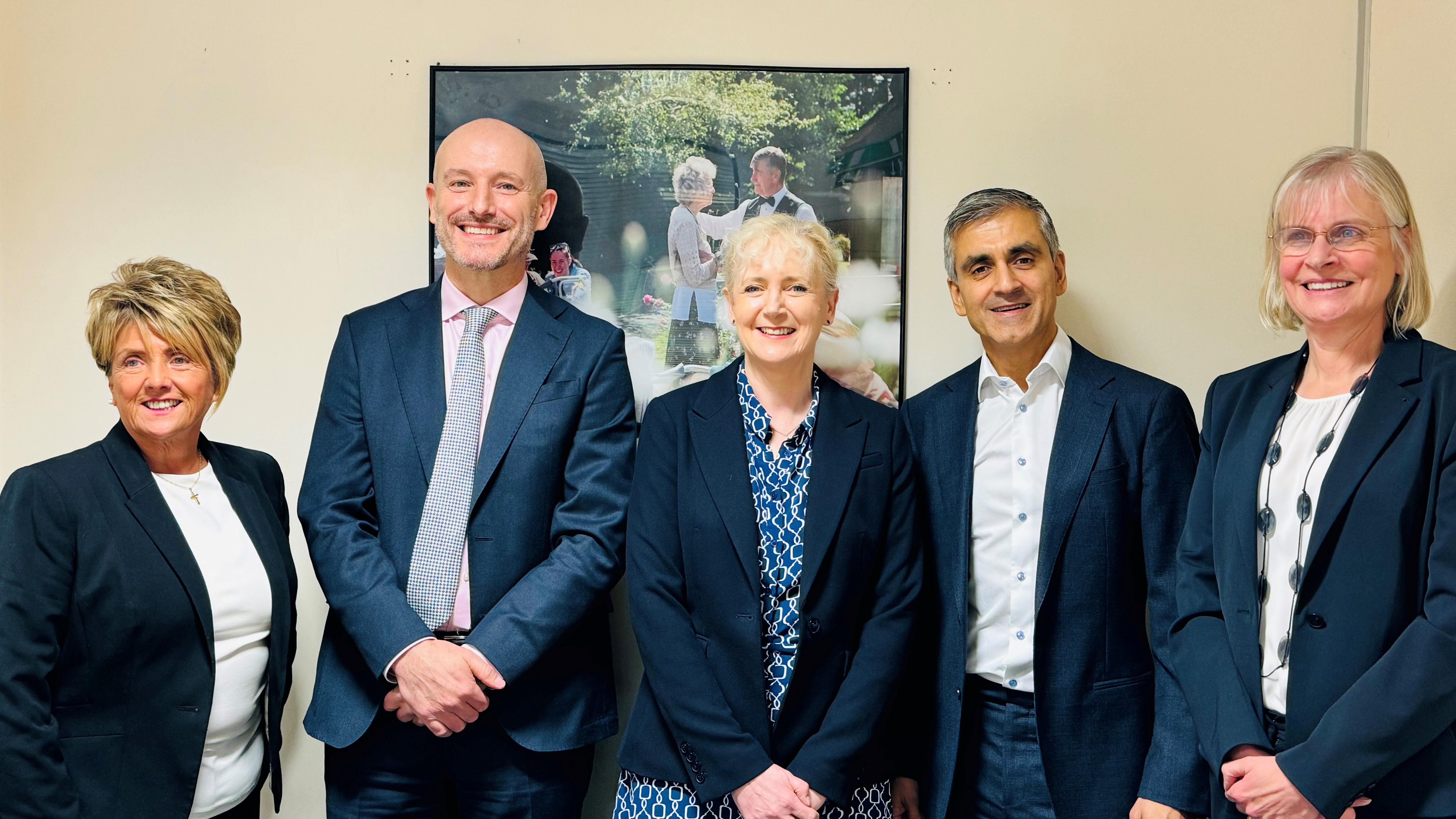 l-r Caroline Dunagan, Dan Hayes, Jacqui Roynon, Narinder Singh, Karen Sou