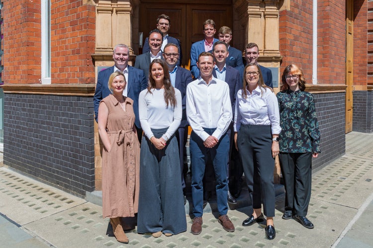 Christie & Co's dental team in July 2026, stood outside the company's London office