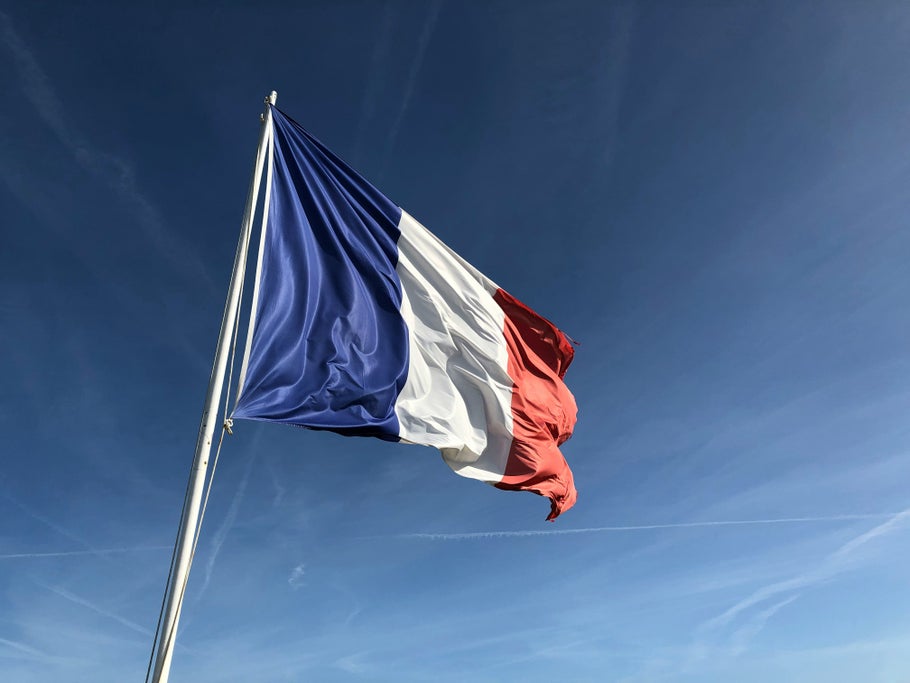Image of French flag, photographed by Anthony Choren for Unsplash