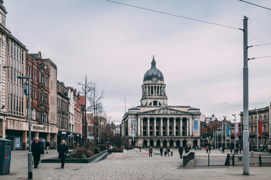 Image of Nottingham city centre by Korng Sok for Unsplash