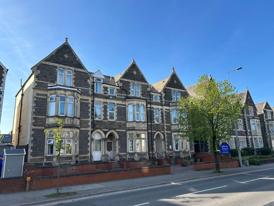 Belle Vue Residential Care Home on Newport Road, close to Cardiff city centre.